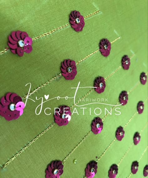 Sequence Aari Design, Aari Work Flower Designs, Simple Maggam Work Blouse, Simple Maggam Work, Simple Aari Work Blouse Design, Mirror Blouse Design, Simple Aari Work Blouse, Blouse Design Aari Work, Simple Aari Work