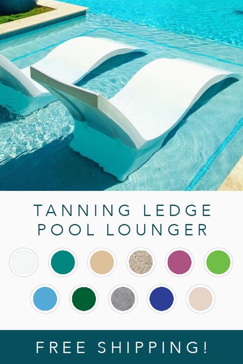 Pool Side Table, Outdoor Pool Furniture, Tanning Ledge Pool, Pool Tanning, Deep Pool, Pool Chaise, Pool Shed, Tanning Ledges, Pool Lounge Chairs