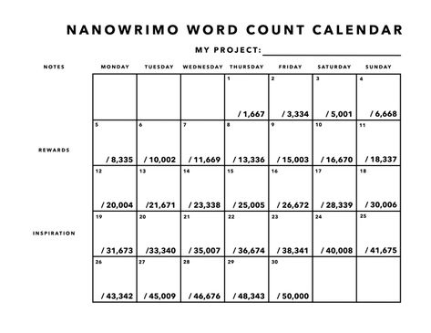 NaNoWriMo 2018 Word Count Calendar and Planner Sticker Printables Nanowrimo Calendar, Nanowrimo 2023, Nanowrimo Prep, Camp Nanowrimo, Writing Childrens Books, National Novel Writing Month, Study Planner Printable, Student Planner Printable, Free Printable Planner Stickers