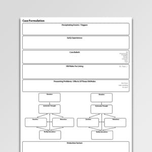 CBT Case Conceptualization Worksheets | Psychology Tools Case Conceptualization, Psychology Tools, Cbt Worksheets, Operant Conditioning, Cognitive Therapy, Therapist Office, Cognitive Behavior, Health Tools, Cross Wall