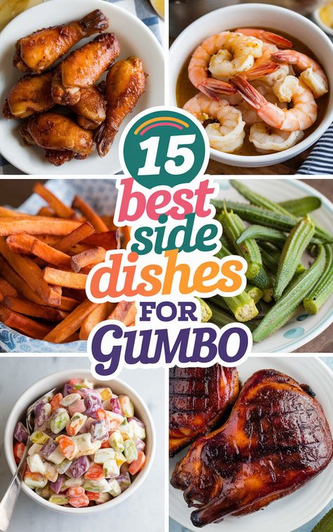 Discover the perfect pairings for your gumbo 🍤🥘 #gumbolove #southerncooking Gumbo Side Dishes, Sides For Gumbo, Spicy Gumbo, Turkey Gumbo, Vegetarian Gumbo, Louisiana Dishes, Seafood Gumbo Recipe, Gumbo Recipe Sausage, Veggie Options