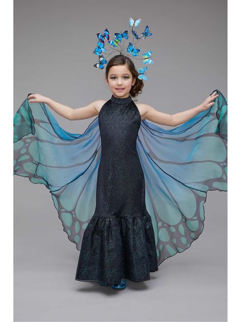 Blue Butterfly Costume for Girls - Chasing Fireflies Blue Butterfly Costume, Costume For Girls, Butterfly Costume, Fantasias Halloween, Butterfly Dress, Halloween Costumes For Girls, 여자 패션, Halloween Disfraces, Halloween Girl