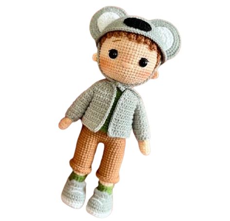 Amigurumi Boy Doll Free Pattern, Crochet Boy Doll, Doll Free Crochet Pattern, Doll Amigurumi Free Pattern, Doll Knitting, Amigurumi Elephant, Free Amigurumi Patterns, Crochet For Boys, Pink Yarn