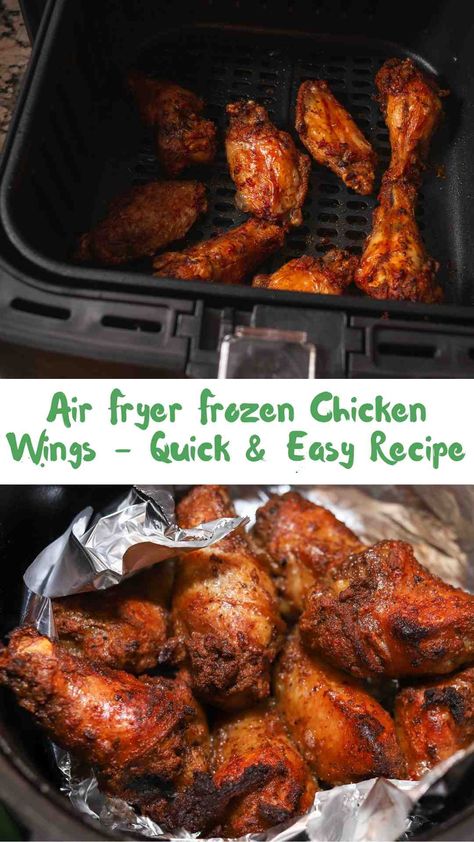 Air Fryer Frozen Chicken Wings - Quick & Easy Recipe Air Fryer Frozen Chicken Wings, Classy Food, Air Fry Chicken Wings, Frozen Chicken Wings, Halloween Table Decor, Crispy Wings, Healthy Dinner Options, Food Hunter, Air Fried Chicken