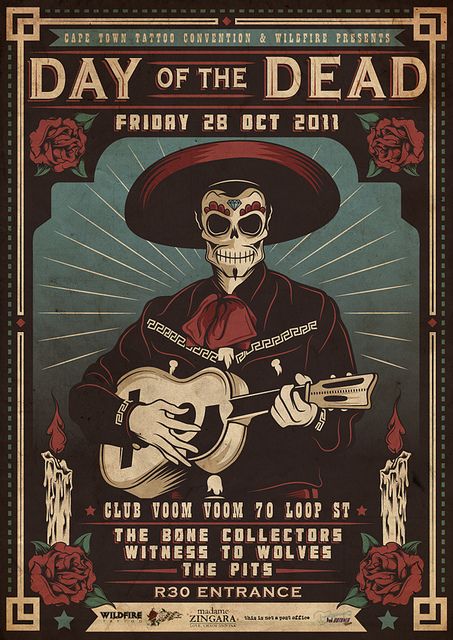 One Horse Town Collective Mexican Culture Art, Day Of The Dead Art, Tattoo Convention, Sugar Skull Art, Vintage Poster Art, Mexican Art, Concert Posters, Skull Art, Vintage Poster