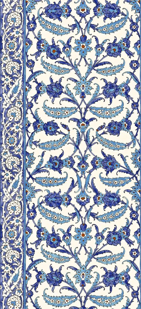 Motif Arabesque, Moorish Design, Le Grand Bleu, Iznik Tile, Turkish Tile, Turkish Tiles, Turkish Pattern, Islamic Patterns, Turkish Design