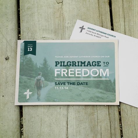 Church Stewardship Campaign Event - Save the Date #Postcard #Design Postcard Design Front And Back, Postcard Invite Design, Nonprofit Postcard Design, Business Postcard Design Marketing, Postcard Flyer Design, Award Announcement Design, Event Postcard Design, Postcard Design Marketing, Postcard Design Layout