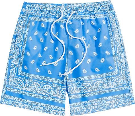 Mens Bathing Suits, Summer Beach Shorts, Bathing Suit Shorts, Loungewear Fashion, Paisley Shorts, Boho Men, Mens Trunks, Men's Swimwear, Mens Swim Shorts