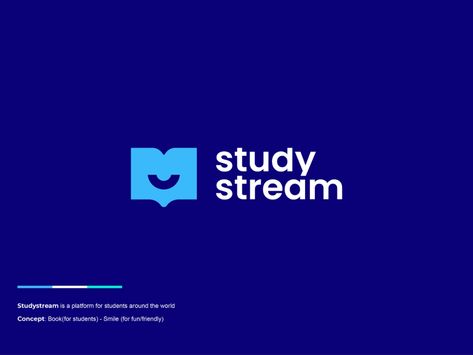 Study stream by logorilla on Dribbble Eco Logo Design, Minimal Logos Inspiration, Language Logo, Social Media Workshop, Library Logo, Cat Logo Design, Healthcare Branding, Education Logo Design, Academy Logo