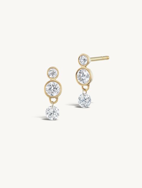 Nyc Studio, Diamond Dangle Earrings, Diamond Earring, Diamond Charm, Delicate Chain, Earring Sale, To Shine, Cute Earrings, Jump Rings