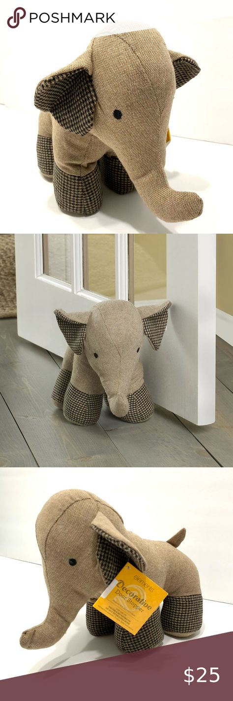 Elements Elephant Door Stopper 10" Home Decorative Use Great for to Gift New Door Stopper Ideas, Diy Doorstop, Stuffed Elephant, Adorable Home, Elephant Lover, Door Stops, Door Stopper, New Homeowner, Door Stop