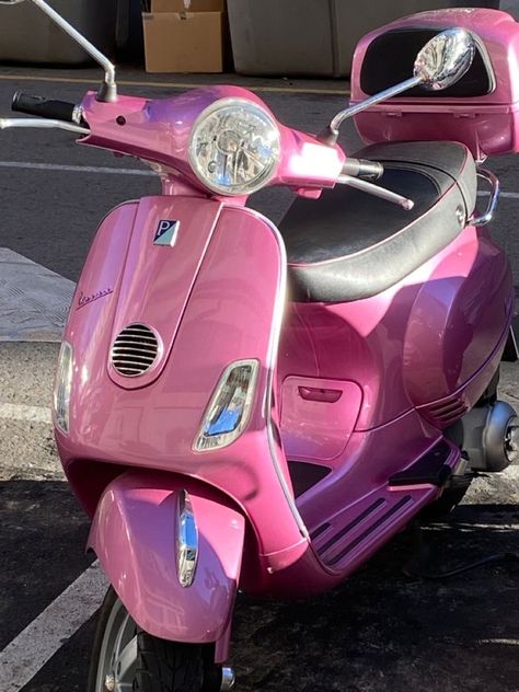 Pink Fuzzy Dice, Pink Moped, Pink License Plate, Pink Feather Boa, Pink Vespa, Fuzzy Dice, Vespa Lx, Pink Cars, Zoey 101