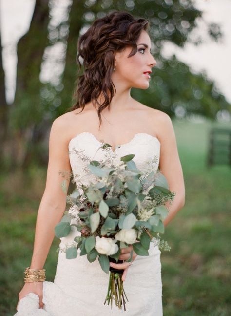 Eucalyptus Wedding » Jaclyn Journey: Louisville, Kentucky : Creative Direction & Styling @Brian Flanagan Flanagan Jenkins Leafy Bouquet, Eucalyptus Wedding Bouquet, Greenery Wedding Bouquet, Eucalyptus Bouquet, Camp Wedding, Eucalyptus Wedding, Flowers Decor, Bride Bouquets, Greenery Wedding