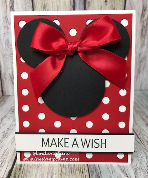 Diy Disney Cards, Disney Birthday Card, Mickey Mouse Crafts, Disney Craft, Card Stamping, Mouse Crafts, Disney Cards, Homemade Birthday Cards, Gift Card Holders