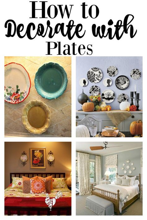 decorating with plates and how to How To Decorate Above Cabinets, Decorating With Plates, Decorating Plates, Above Kitchen Cabinets, Above Cabinets, Unique Plates, Color And Texture, Plate Wall Decor, Plate Decor