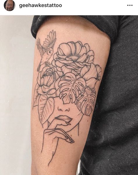 Tattoos Elbow, Female Tattoo Designs, Afro Tattoo, Flower Hip Tattoos, Upper Leg Tattoos, Women Silhouette, Hip Tattoos, Elbow Tattoos, Silhouette Tattoos