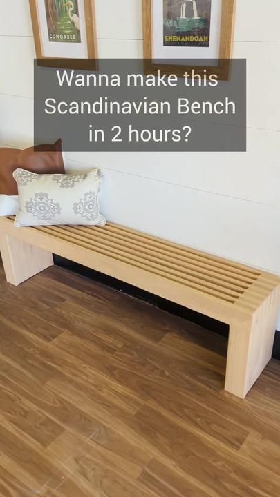 The Rehab Life on TikTok Scandinavian Benches, Fred Again, Diy Wood Bench, Bench Design, Scandi Interiors, Places To Be, Scandi Home, Woodworking Inspiration, Simple Furniture