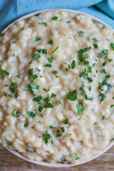 Parmesan Risotto Parmesan Rice Recipes, Creamy Garlic Risotto, Parmesan Risotto Recipes, Garlic Parmesan Risotto, Creamy Risotto Recipes Parmesan, Lemon Parmesan Risotto, Parmesan Risotto, Arborio Rice, Protein Nutrition