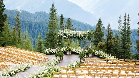 The Best Places to Throw a Destination Wedding, From a French Chateaux to a Puerto Rican Beach Resort | Condé Nast Traveler Colorado Wedding Reception, Romantic Wedding Venue, Aspen Wedding, Wedding Reception Locations, Outdoor Reception, Conde Nast Traveler, French Chateau, Ceremony Location, Colorado Wedding