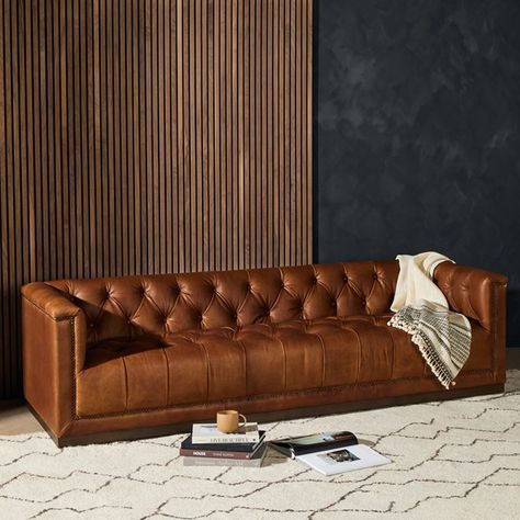 Living Room | MAXX SOFA Capitone Sofa, Library Sofa, Nailhead Trim Sofa, Chesterfield Sofa Living Room, Brown Leather Couch Living Room, Tufted Leather Sofa, Leather Couches Living Room, Brown Leather Couch, Classic Library