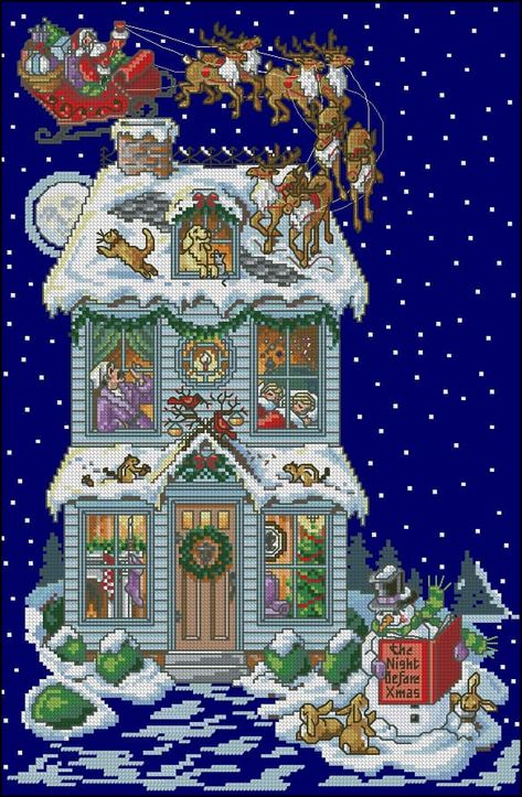 Gifts From Santa, Large Cross Stitch, Christmas Cross Stitch Patterns Free, Large Cross Stitch Patterns, Counted Cross Stitch Patterns Free, Free Cross Stitch Designs, Holiday Cross Stitch Patterns, Cross Stitch Christmas Stockings, Free Cross Stitch Charts