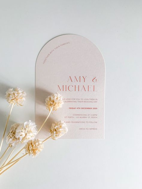 Minimal Invitation, Wedding Invitation Elegant, Arch Photo, Invitation Elegant, Save The Date Postcard, Photo Wedding Invitations, Save The Date Postcards, Postcard Printing, Wedding Logos