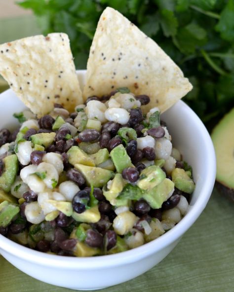 Black Bean and Hominy Dip | Flying on Jess Fuel Hominy Recipes, Healthy Dip, Healthy Dips, Starters Recipes, Gifts For Coffee Lovers, Healthy Appetizers, Black Bean, Clean Eating Snacks, Black Beans