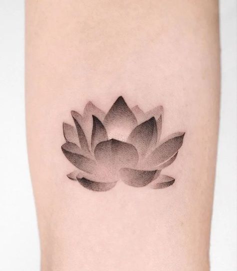 40 beautiful lotus flower tattoo ideas to enhance your inner and outer beauty 4 Lotus Design Tattoo, Lotus Tattoo Drawing, Buddism Tattoo Ideas, Lotus Flower Black And White, Lotus Hand Tattoo, Red Lotus Tattoo, Simple Lotus Tattoo, Bloom Tattoo, Small Lotus Tattoo