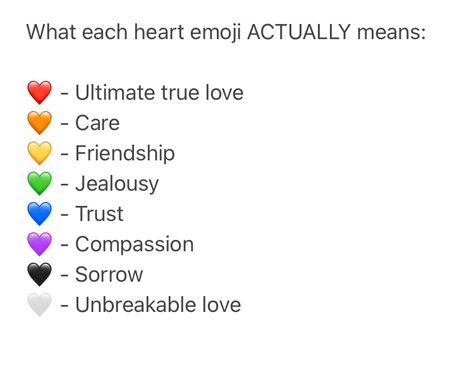 What Each Color Heart Emoji Means, Different Colour Heart Emoji Meanings, What Hearts Mean, Meaning Of Each Heart Emoji, Heart Symbolism Meaning, Heart Colour Meaning Emoji, Colored Heart Meanings, Hearts Color Meaning, Meaning Of Colored Hearts