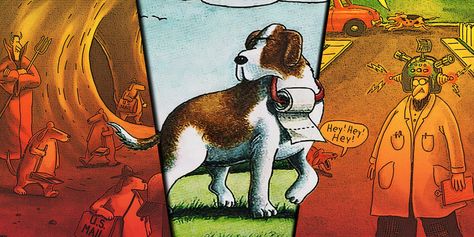 15 Best The Far Side Comics Featuring Dogs Best Calvin And Hobbes, The Far Side Gallery, The Far Side Comics, Gary Larson Far Side, Far Side Cartoons, Historical Humor, Calvin And Hobbes Comics, Alien Life Forms, Far Side Comics