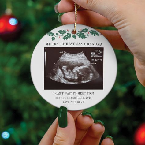 Baby Announcement To Parents, Pregnancy Announcement To Parents, Pregnancy Ultrasound, Christmas Baby Announcement, Cute Pregnancy Announcement, Parents Christmas, Baby Scan, Pregnancy Announcement Cards