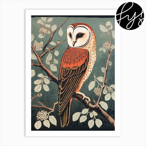 Fine art print using water-based inks on sustainably sourced cotton mix archival paper. • Available in multiple sizes • Trimmed with a 2cm / 1" border for framing • Available framed in white, black, and oak wooden frames. Tags: PJ-8349-5311 Bird Linocut, Halloween Garden Flag, Linoleum Print, Owl Illustration, Animal Silhouette, Vintage Bird, Owl Print, Barn Owl, Vintage Birds