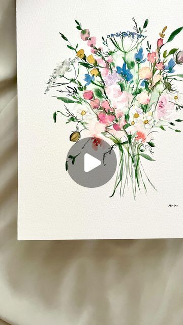 Anna Rose Walter || floral artist on Instagram: "Wildflower watercolor bouquet  . . #botanicalillustration #floralpaintings #creativewatercolor #fyp #watercolorpainting #flowerpainting #aquarellpainting #paintingflowersmakesmehappy #paintingflorals" Watercolor Wildflower Bouquet, Wildflower Bouquet Drawing, Wildflowers Watercolor, Wildflower Watercolor, Anna Rose, Sketchbook Illustration, Watercolor Bouquet, Watercolor Sketchbook, Wildflower Bouquet