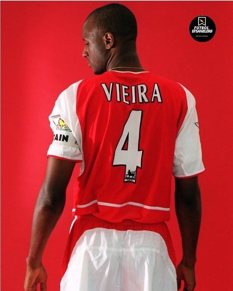 Patrick Vieira  ... Arsenal Kit, Arsenal Fc Wallpapers, Patrick Vieira, Arsenal Wallpapers, Arsenal Players, Arsenal Football Club, Best Football Players, Football Icon, Premier League Football