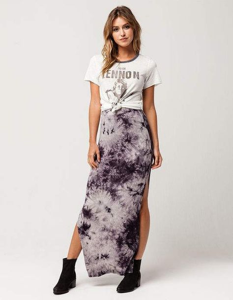 SKY AND SPARROW Tie Dye Maxi Skirt Tye Dye Maxi Skirt Outfit, Tye Dye Skirt Outfit, Tie Dye Maxi Skirt Outfit, Tie Dye Long Skirt, Tye Dye Skirt, Fashion 23, Concert Style, Tie Dye Maxi Skirt, Elastic Skirt