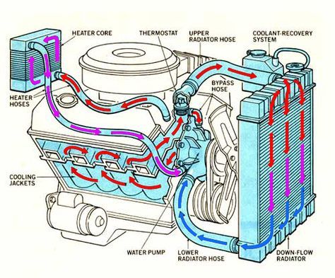 Motor Mechanics, Mechanic Engineering, Engine Diagram, Car Repair Diy, Car Facts, Automobile Technology, Automobile Engineering, Automotive Mechanic, Car Radiator