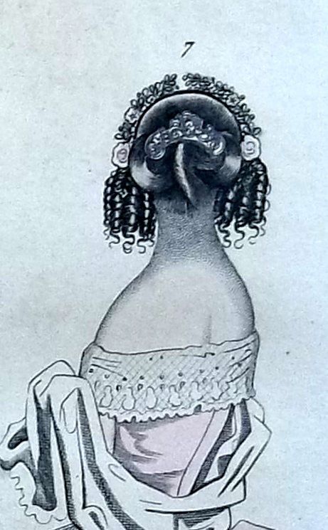 Back view of a Victorian coiffure from the 1850s. Fashion plate detail 1840s Hairstyles, 1850s Hairstyles, 1840s Hair, 1860s Hairstyles, 19th Century Hairstyles, Period Hairstyles, 70 Hairstyles, Historical Hairstyles, 1850s Fashion