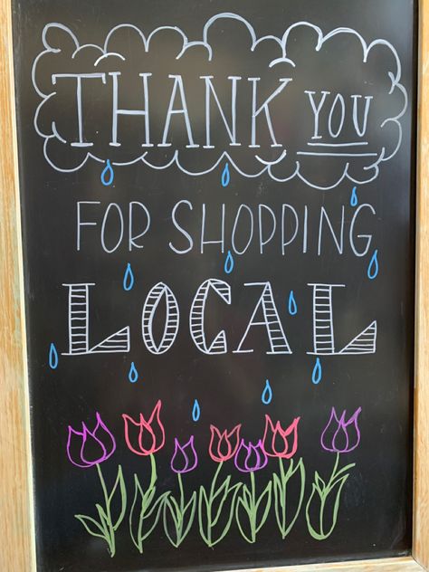 Whiteboard Sign Ideas, Restaurant Welcome Chalkboard, Shop Local Chalk Sign, Spring Retail Chalkboard Signs, Blackboard Sign Ideas, Boutique Chalk Signs, Spring Storefront Window Displays, Vendor Chalkboard Sign, Welcome Chalkboard Sign Business