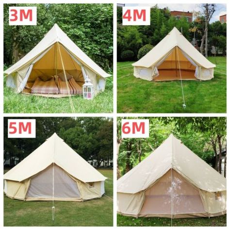 Bell Tent Glamping, Canvas Bell Tent, Bell Tent, Glamping, Beige Color, Tent, Cotton Canvas, Camping, Exterior