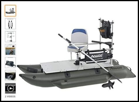 AQUOS 2021 New Heavy-Duty for One 8.8plusft Inflatable Pontoon Boat with Stainless Steel Guard, Folding Seat and Haswing Trolling Motor for Saltwater, Freshwater Fishing Inflatable Pontoon Boats, Fishing Pontoon Boats, Inflatable Fishing Kayak, Folding Seat, Trolling Motor, Fishing Rigs, Happy Winter, Sport Boats, Freshwater Fishing