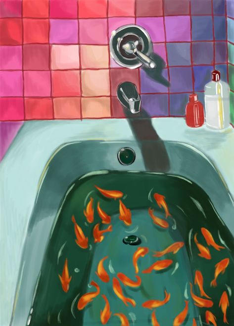 Goldfish, Fish, Bath, Instagram Photos, Water, Red