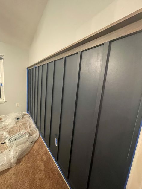 Board And Barton Accent Wall, Grey Board And Batten Wall, Easy Board And Batten, Board And Batten Accent Wall, Batten Accent Wall, Batten Board, Finger Board, Batten Wall, Board Batten