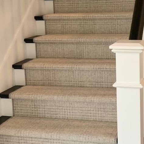 Stanton on Instagram: "Indra from Antrim has that subtle, classic look to it. Made from 100% wool, it's perfect for a stair runner! 😄😄 . . .  Home Town Carpet/Milton, GA #stantoncarpet #stantonhasyoucovered #interiors #interiordesign #luxurydesign #homedecor #homeinspiration #homeinspo #housetour #staircase #staircasedesign #stairrunner #stairrunners #stairs #stairdesign #wool #woolcarpet #woolcarpets #woolrunners #woolrunner" Fawn Print Stair Runner, Stark Stair Runner, Wool Carpet Stair Runner, Stanton Stair Runner, Plain Stair Runner, Neutral Stair Runner, Foyer Makeover, Wool Stair Runner, Stair Runner Installation