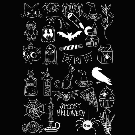 ⚡ 100 TATTOOS IN 7 DAYS CHALLENGE ⚡ £30 spooky season tattoos! Reusable. Come as they are on the sheet. Set sizes. Black ink only. ARMS AND LEG PLACEMENTS ONLY. Full non refundable payment on booking. LONDON ONLY Dates - October 17/18/19 24/25/26 31 DM me for a slot 🖤 #halloweentattoos #spookyseason #spookytats #tattooflashdays 7 Days Challenge, 100 Tattoo, 7 Day Challenge, Tattoo Flash Sheet, Days Challenge, Halloween Tattoos, Canvas Ideas, Flash Tattoo, Spooky Season