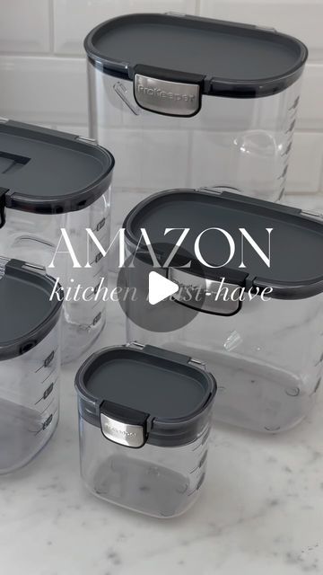 Jen Adams on Instagram: "Tap link in bio to shop! Amazon 9 piece baking storage set!!😍❤️ For those that comment “link” check your DM as you will automatically get links sent to you! If for some reason they don’t send (IG can have a lot of glitches!🙈) you can tap the link in my bio to shop!🥰 These storage containers keep everyday baking essentials fresh and organized!!! 🍰🍞🍪 I loooove how each container comes with a special accessory that is so helpful and well thought-out!!! The magnetic flour leveler?? Amazing!!! 🤩👏🏻 It’s a baker’s dream!!🤗 So happy you’re here fabulous friends!!! Hope you have a fabulous day!!!! Xo! ✨ https://liketk.it/4vAEP" Kitchen Storage Containers Ideas, Baking Organization Ideas, Baking Containers, Baking Tools Organization, Flour Storage Containers, Baking Organization, Baking Storage, Flour Storage, Kitchen Essentials List