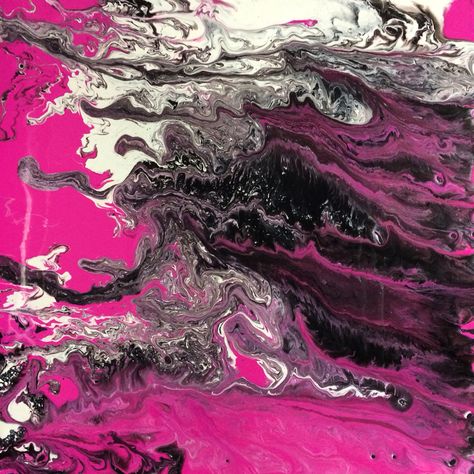 Black and white and pink... Tiny acrylic on canvas Pour Art, Editing Ideas, Pouring Art, Fluid Art, Acrylic On Canvas, Paintings, Wallpapers, Black And White, Canvas