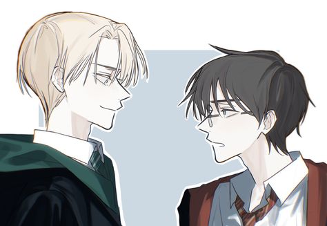 Drarry Fanart, Harry Draco, Cute Harry Potter, Gay Harry Potter, Harry Potter Wizard, Harry Potter Comics, Harry Potter Draco Malfoy, Harry Potter Memes, Anime Drawings Boy