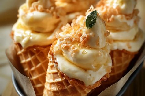 Introduction There’s something incredibly satisfying about dessert that combines nostalgia and creativity, and these Banana Pudding Cheesecake Cones do just that! Growing up, banana pudding was a staple at family ... Learn More Banana Pudding Cheesecake Cones, Cheesecake Cones, Instant Banana Pudding, Pudding Cheesecake, Banana Pudding Cheesecake, Banana Cheesecake, Sugar Cones, Wafer Cookies, At Family