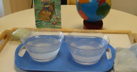 As part of an ongoing project for my training coursework, I decided to introduce the children to an experiment with saltwater and freshwater... Vetenskapliga Experiment, Ocean Theme Preschool, Water Experiments, Montessori Science, Montessori Geography, Ocean Unit, Montessori Lessons, Ocean Science, Ocean Day