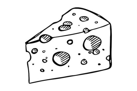 Cheese Line Drawing, Cheese Sketch, Cheese Clipart, Japanese Club, Cheese Vector, Cheese Doodle, Cheese Illustration, Cheese Cartoon, Cheese Drawing